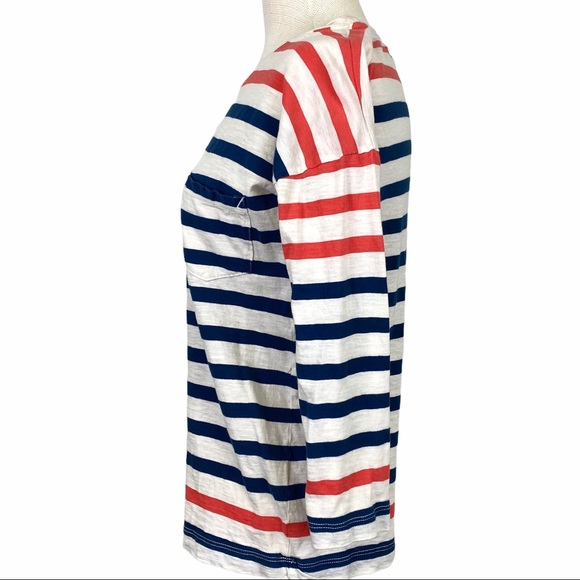 MADEWELL Navy & Orange Striped Tee - Picture 5 of 8
